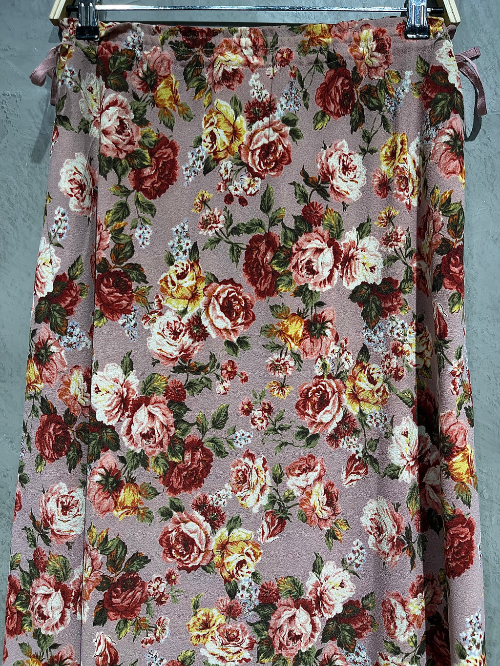 Skirt Printed Floral Pink S015