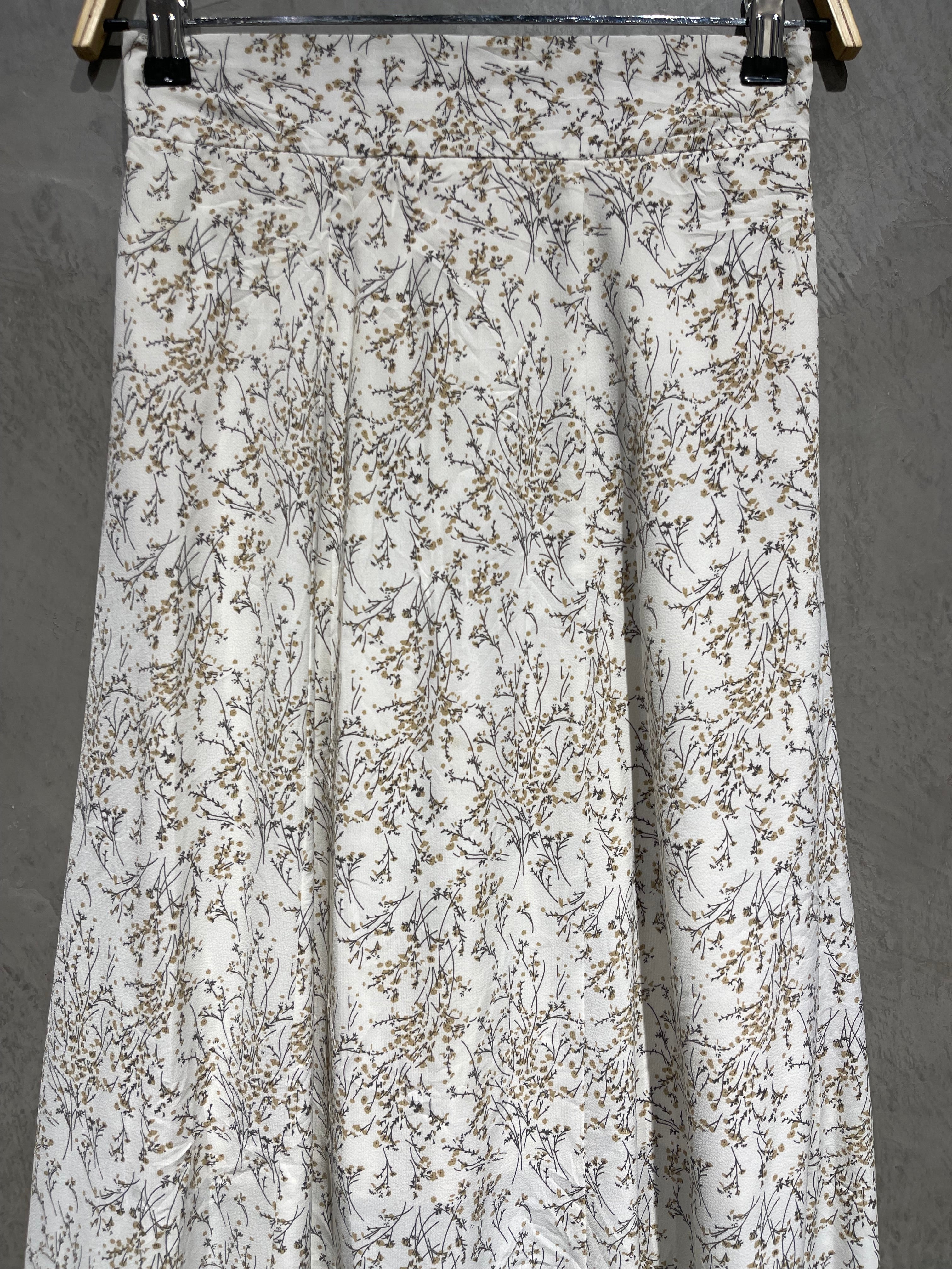 Skirt Printed Floral White Nude SO13