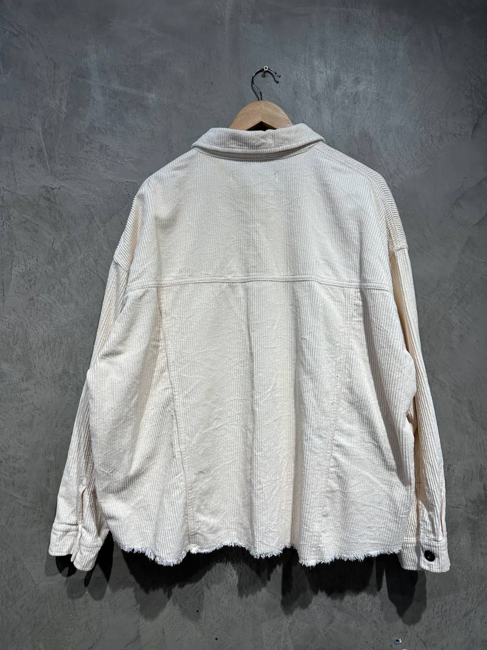 ZARA Corduroy Baggy Loose Style Cream C001