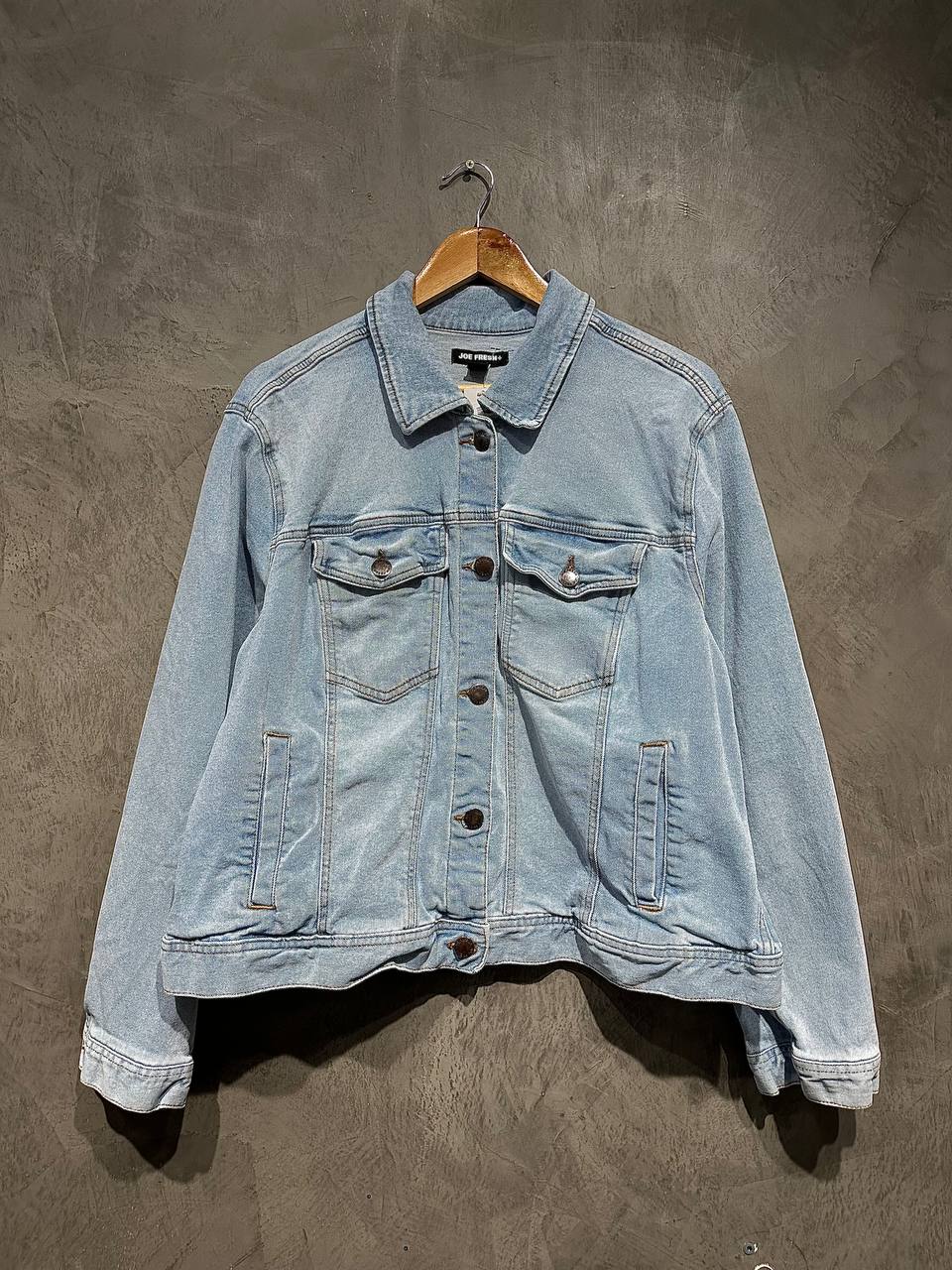 Jacket Jeans Casual Streetwear Washed Blue JJ03