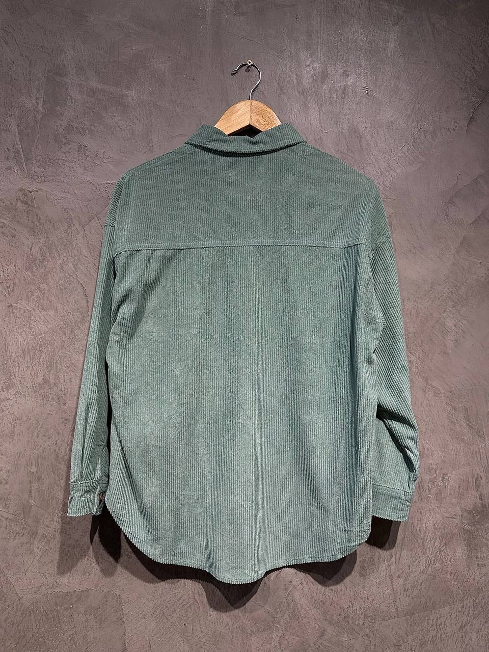 Corduroy Full Button  Baggy Style Green C004