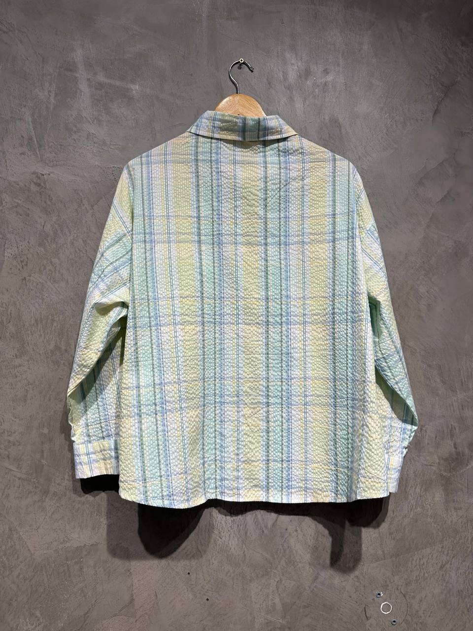 Blouse Baggy Geomatric Casual Green B063