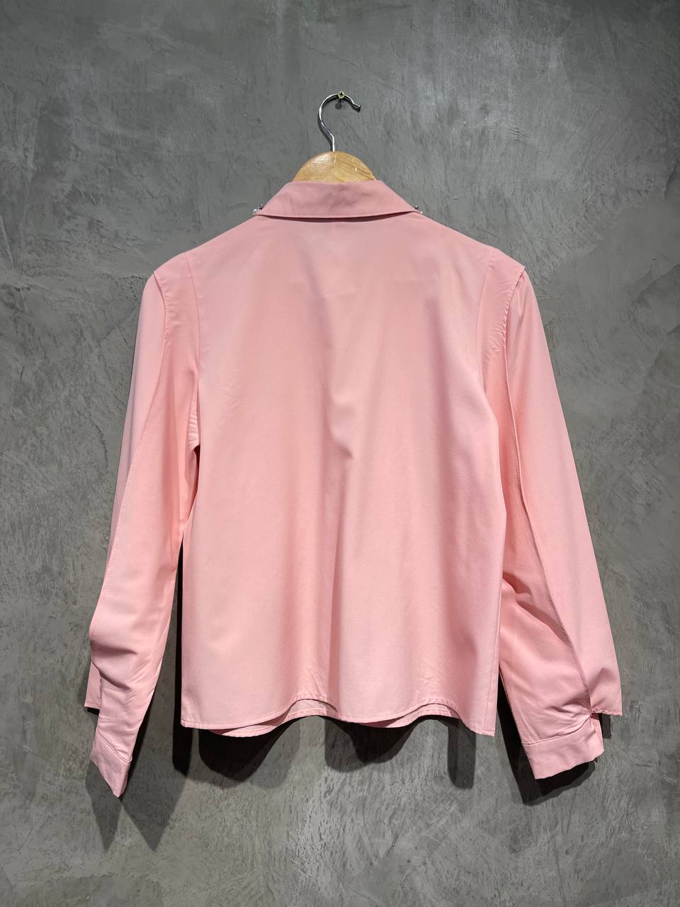 Blouse Beads Detailing Balloon Sleeved Pink B150