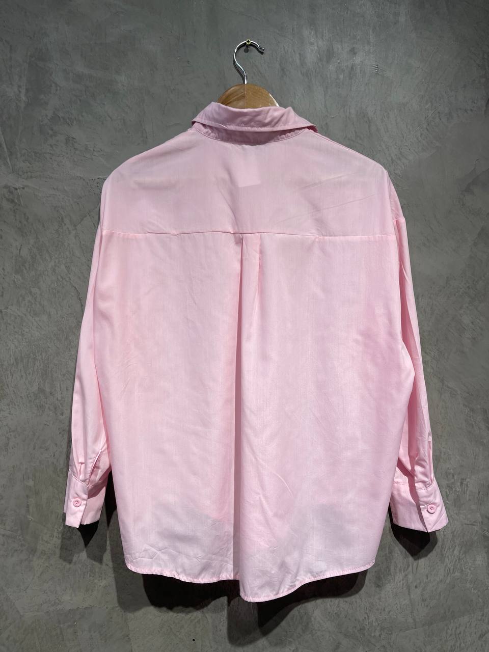 Blouse Baggy Smart Casual Full Button Pink B149