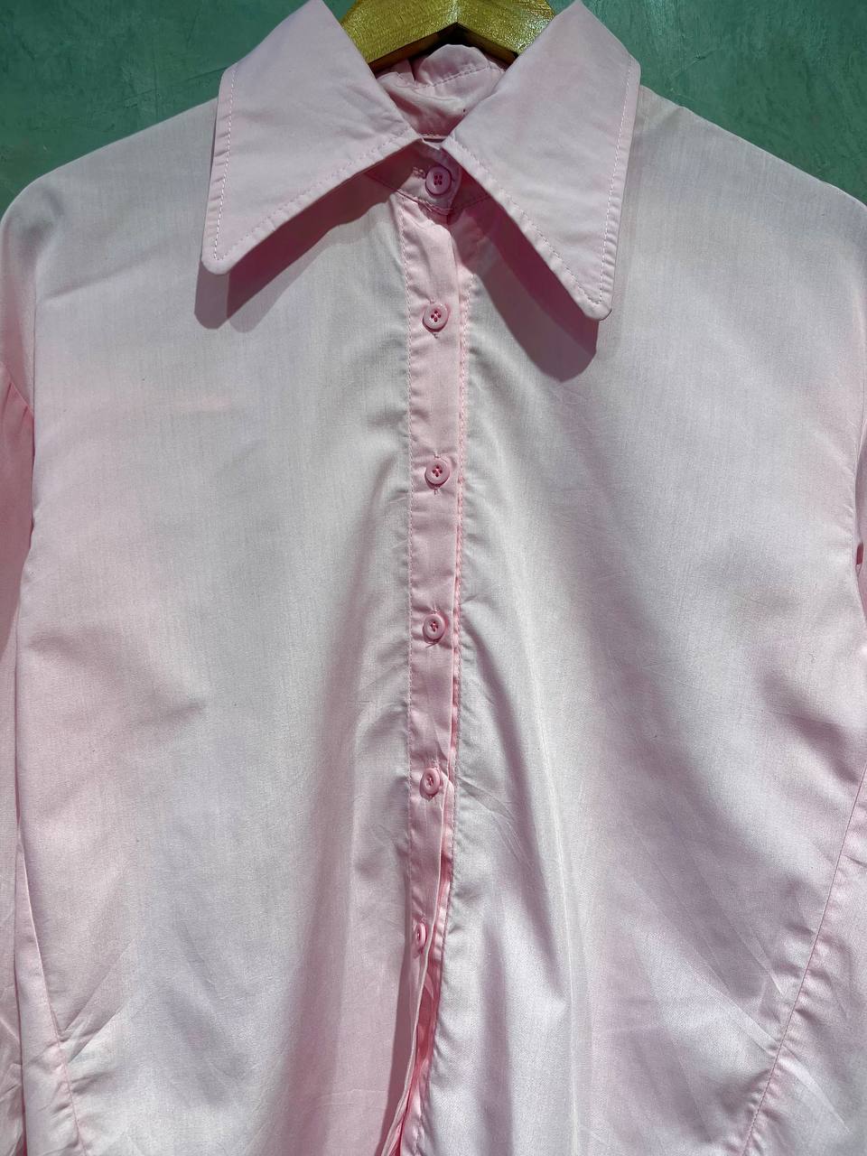 Blouse Baggy Smart Casual Full Button Pink B149