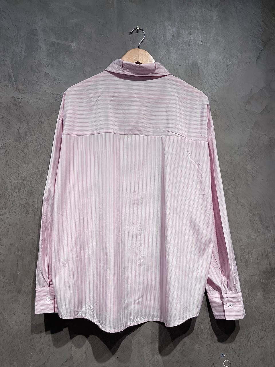 Blouse Baggy Stripe With Pocket Pink B166