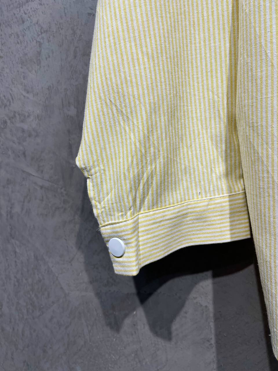 Blouse Baggy Casual Streetwear Full Button Yellow B157