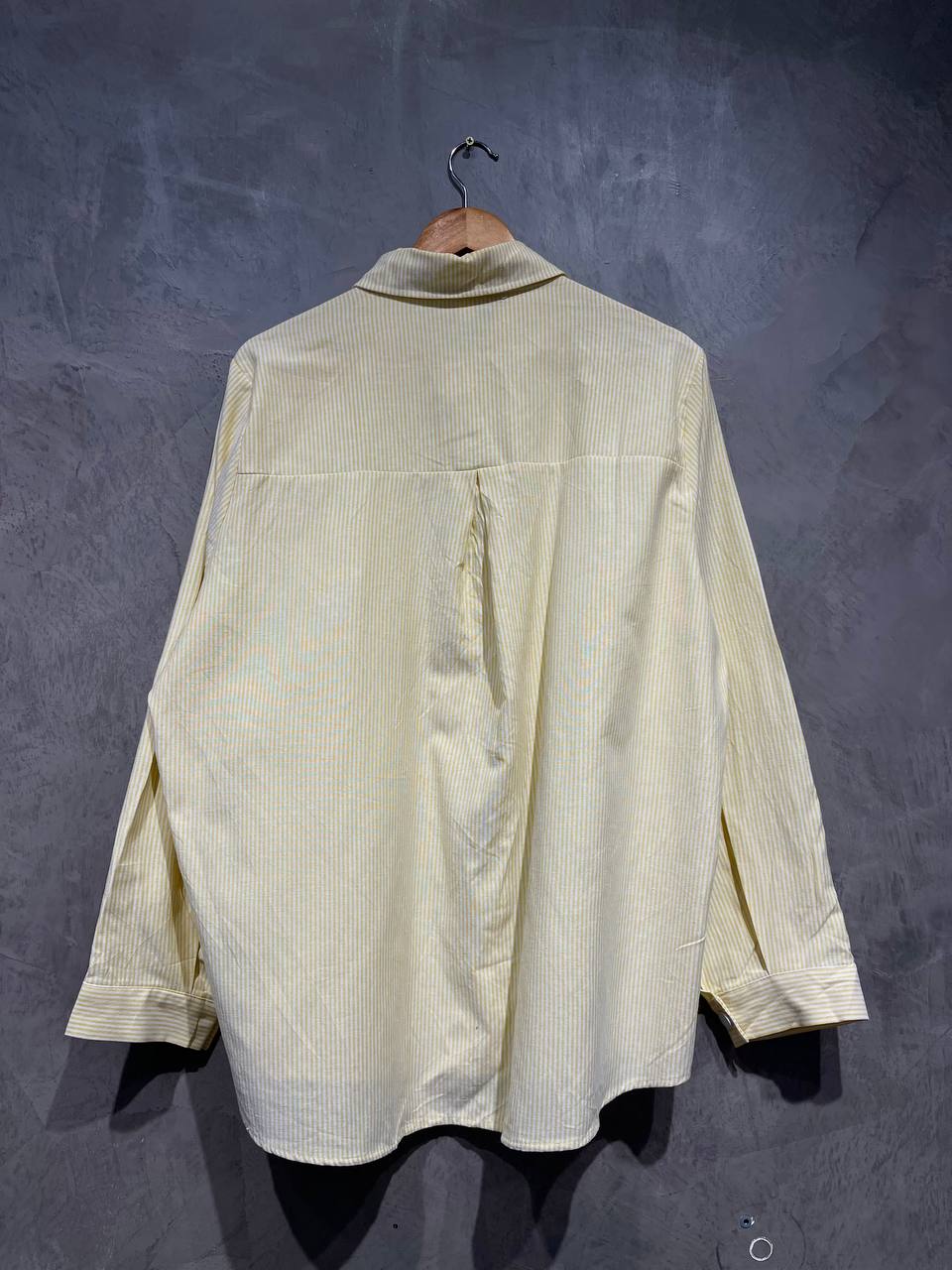 Blouse Baggy Casual Streetwear Full Button Yellow B157