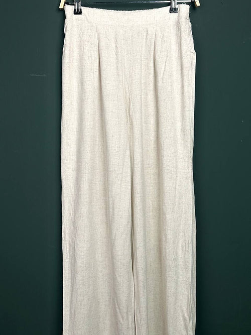 Baggy Pant Linen Smart Casual White