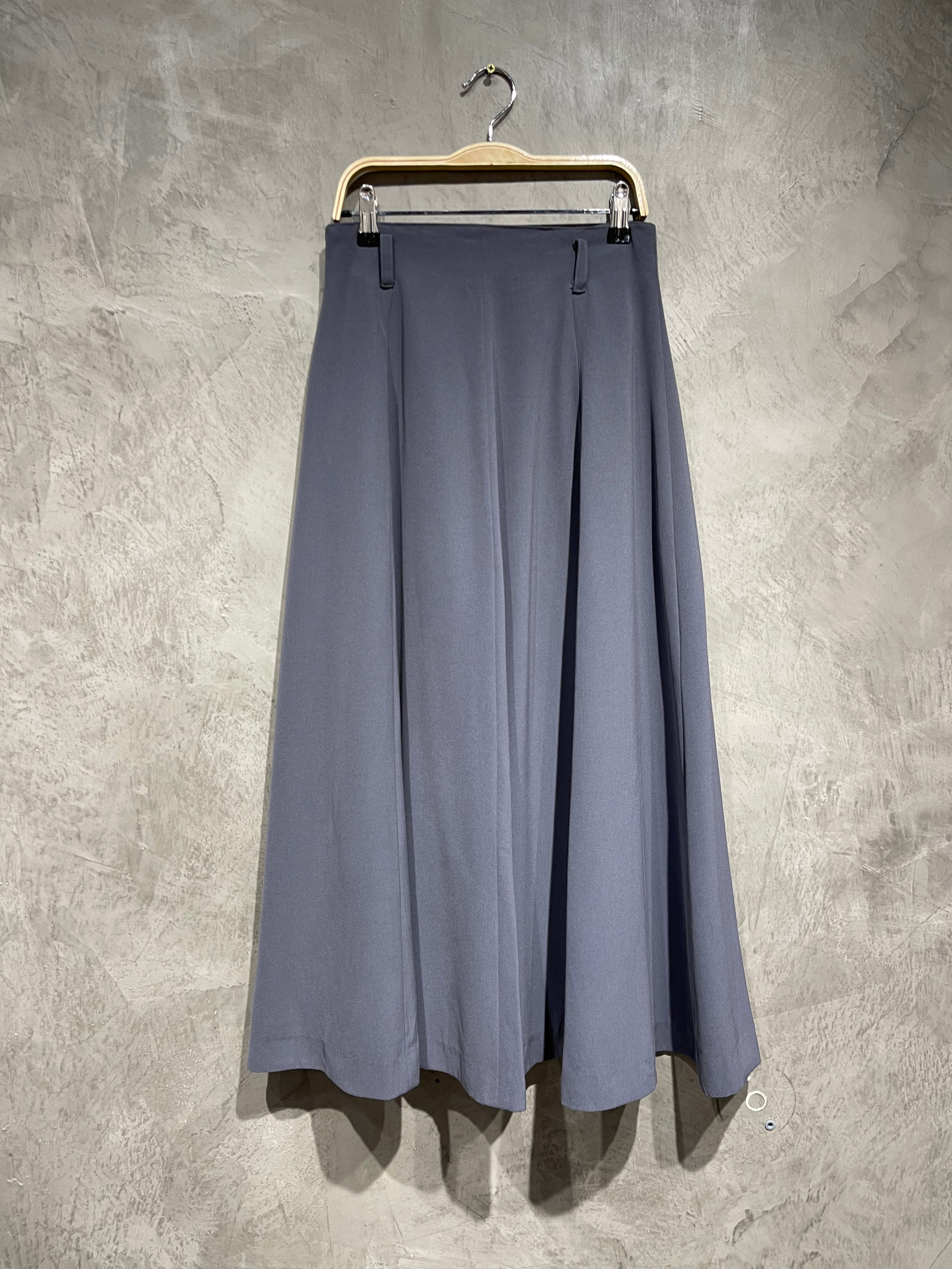 Skirt Plain Flowy Gray S012