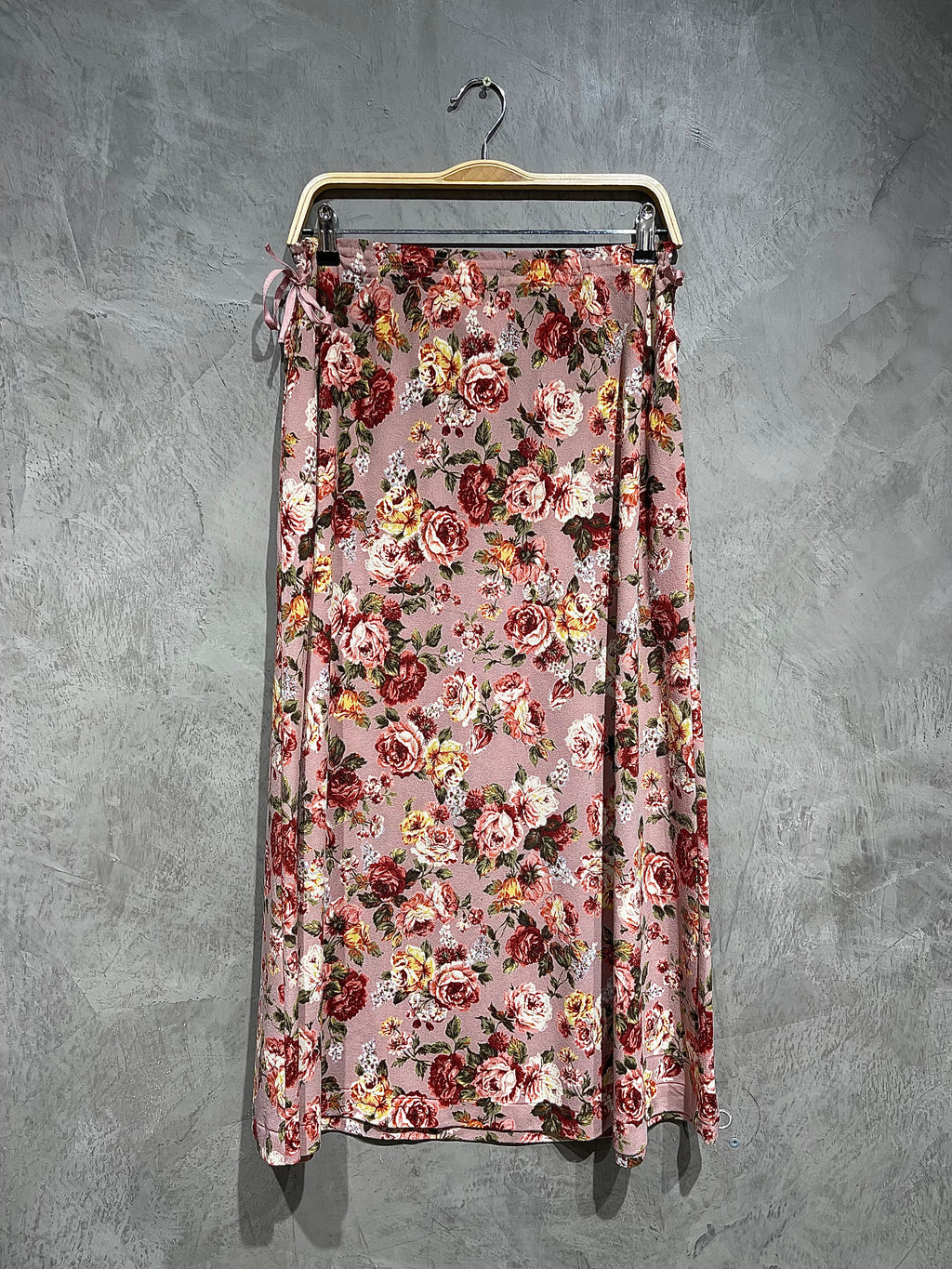 Skirt Printed Floral Pink S015