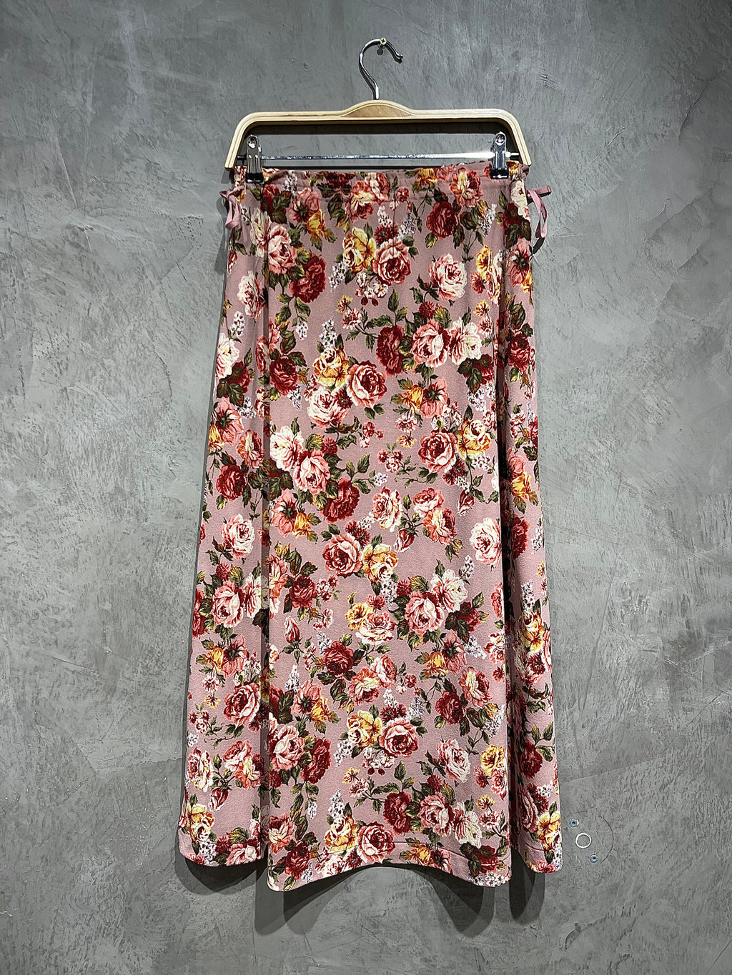 Skirt Printed Floral Pink S015