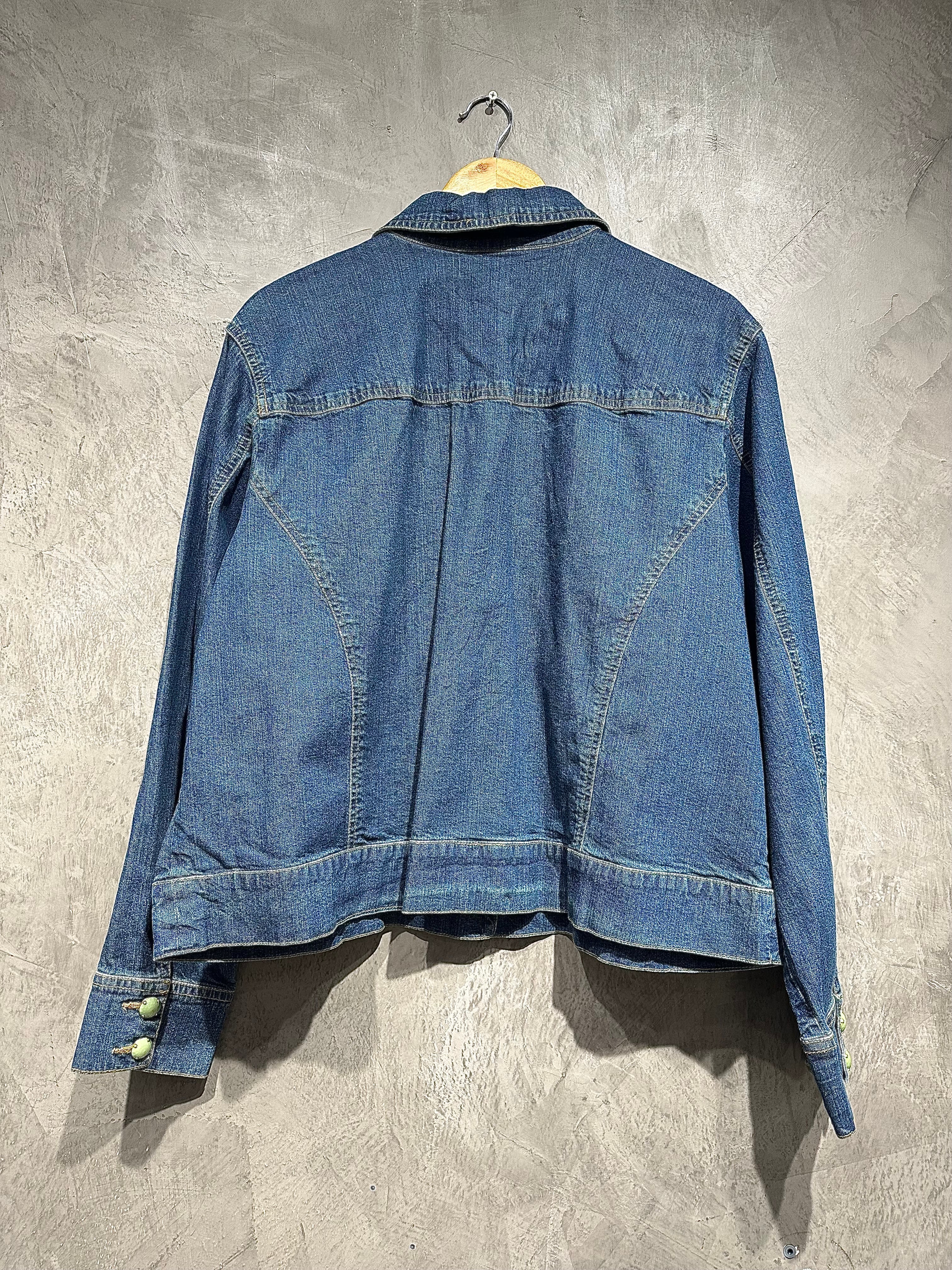 Jacket Jeans Casual Streetwear With Retro Stone Button JJ07