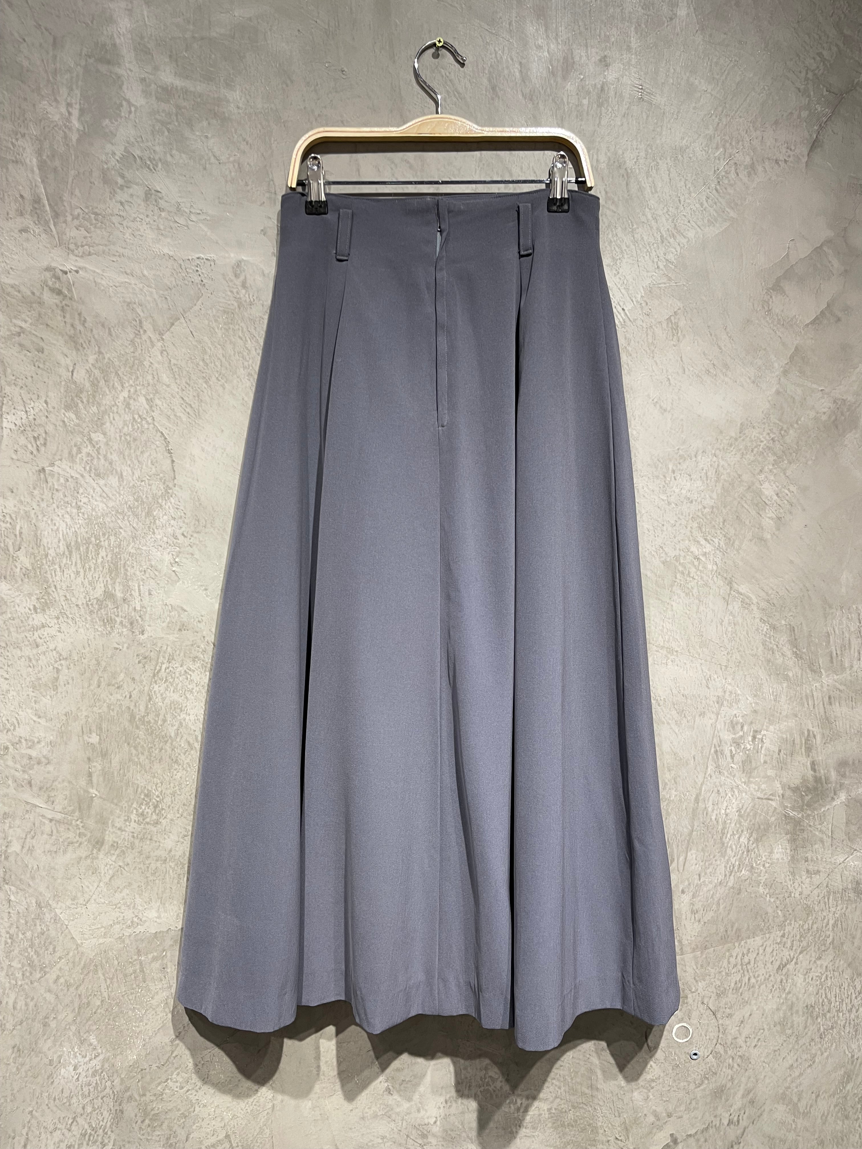 Skirt Plain Flowy Gray S012