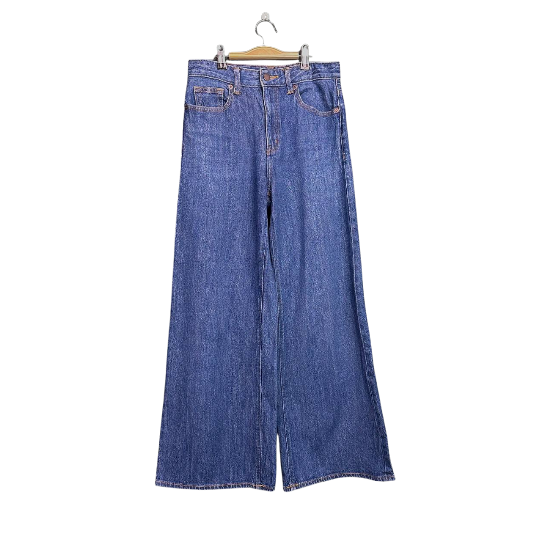 Woman Jeans Baggy Casual Blue